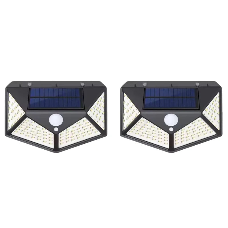 100LED Solar Flood Light Motion Sensor Waterproof for Garden Patio Garage