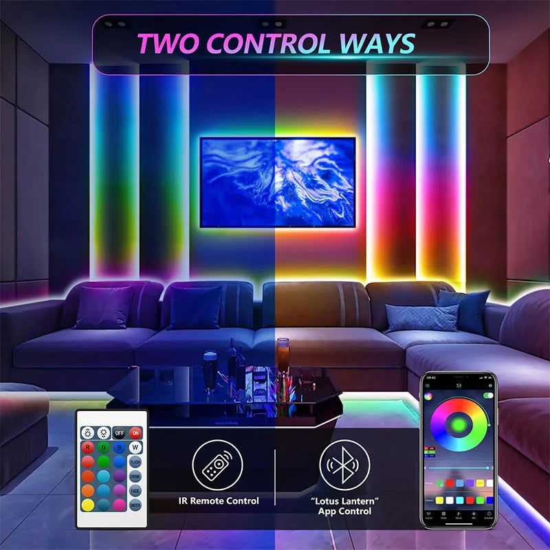 USB RGB LED Strip Light Bluetooth Control 5V Flexible Tape detail view