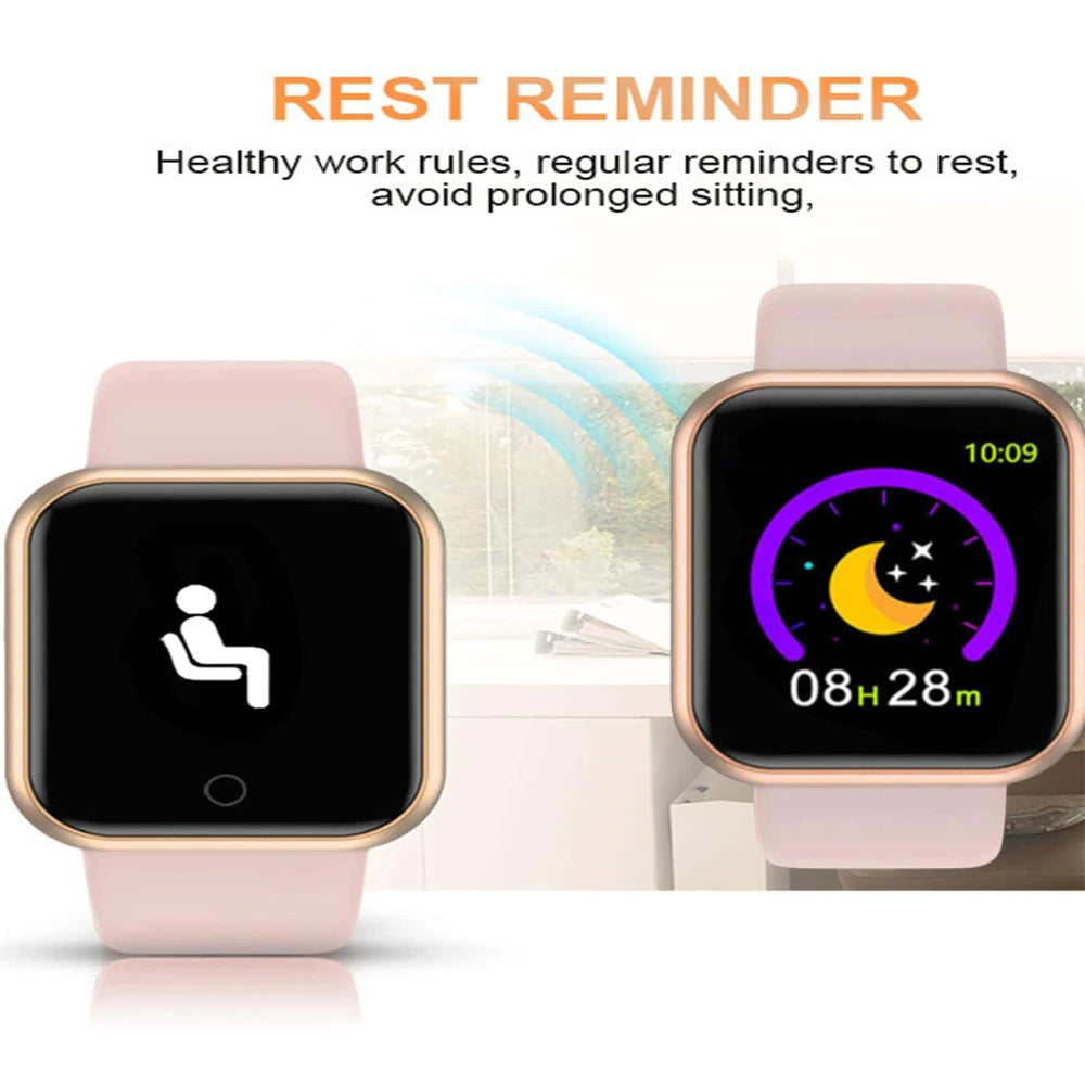 Men Smart Watch Y68 Sport LED Digital Watch close-up view