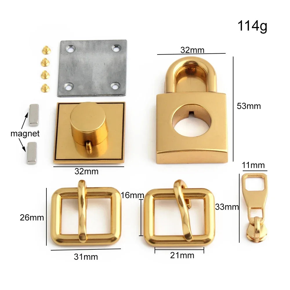 1/3/15Sets Metal Double Ring Buckles For Shoulder Bags Belt Hooks Clasp Locks Conne additional angle