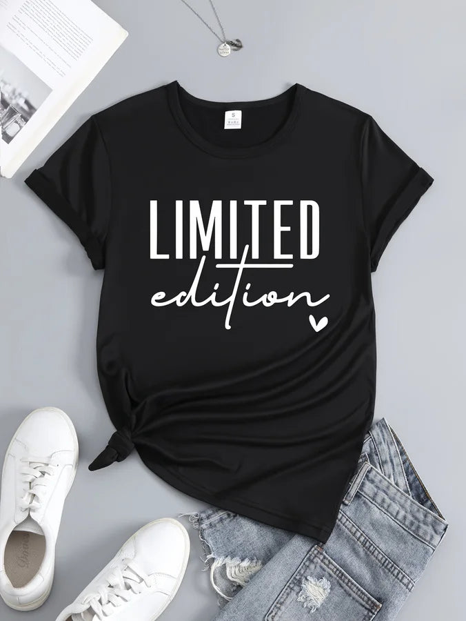 Women's Graphic T-Shirt Knit Crew Neck Print Tee