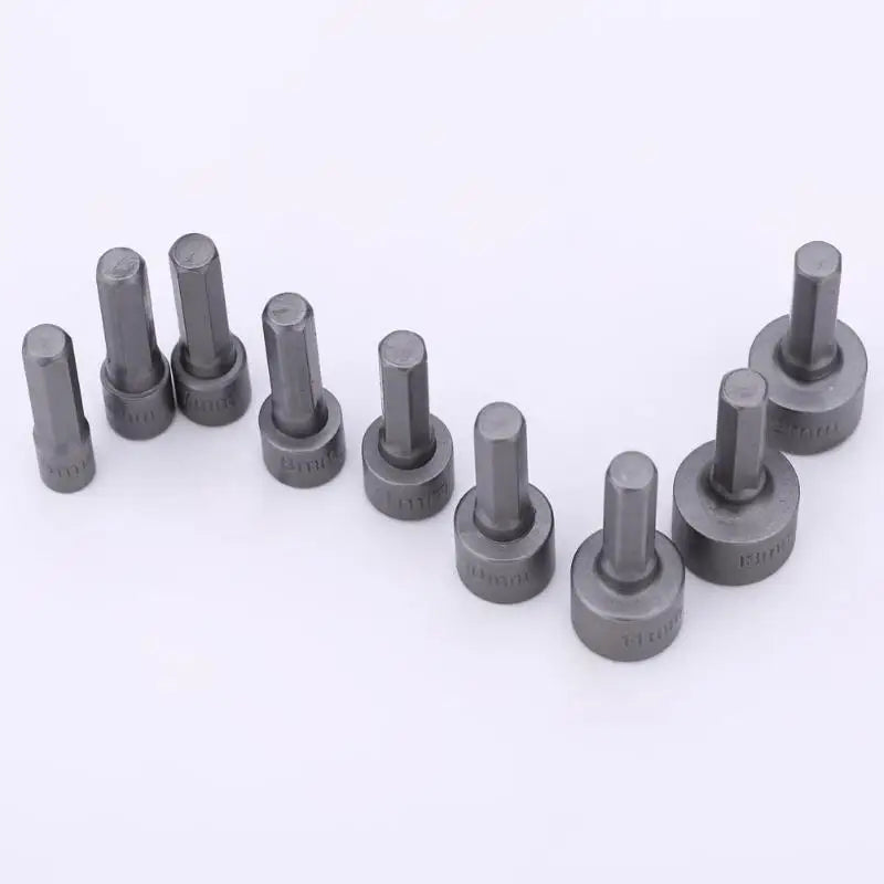 9 Pcs Hex Sleeve Nut Driver Screwdriver Set 5-13mm close-up view
