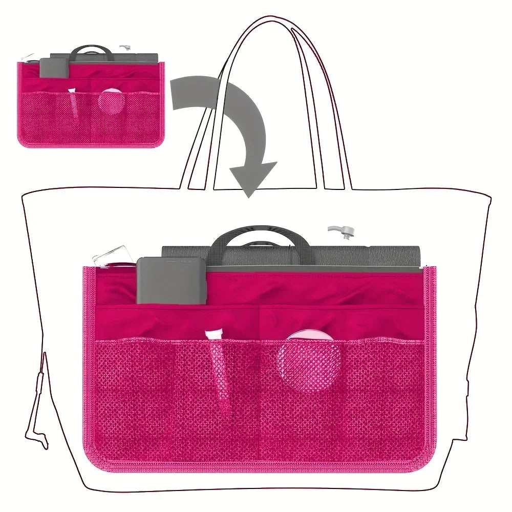 Nylon Makeup Bag Travel Toiletry Bag Double Zipper lifestyle view
