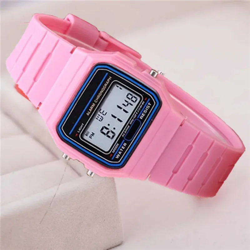 Men's Sport LED Digital Watch Simple Small Square Dial Electronic Silicone Band Fashi lifestyle view
