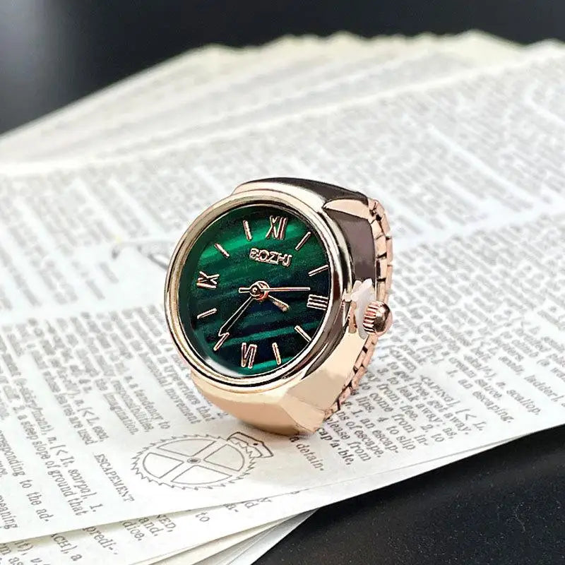 Hot Selling Finger Watch Ring Creative Movement Fashion Accessories Vintage Alloy She alternate view