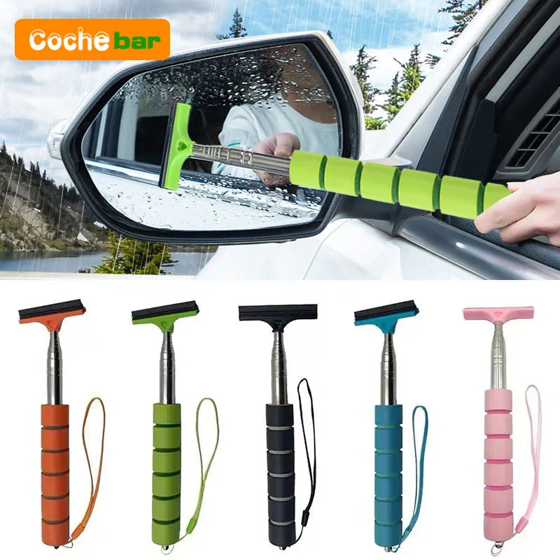 Car Rearview Mirror Cleaning Tool Telescopic Handle detail view