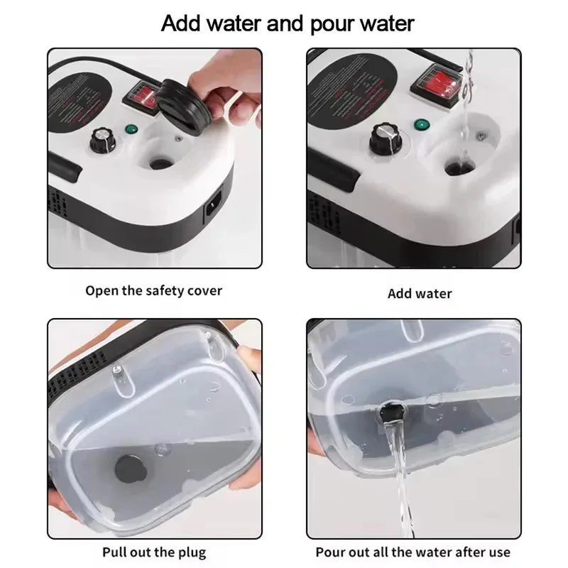 Portable Handheld Steam Cleaner With Brush Heads