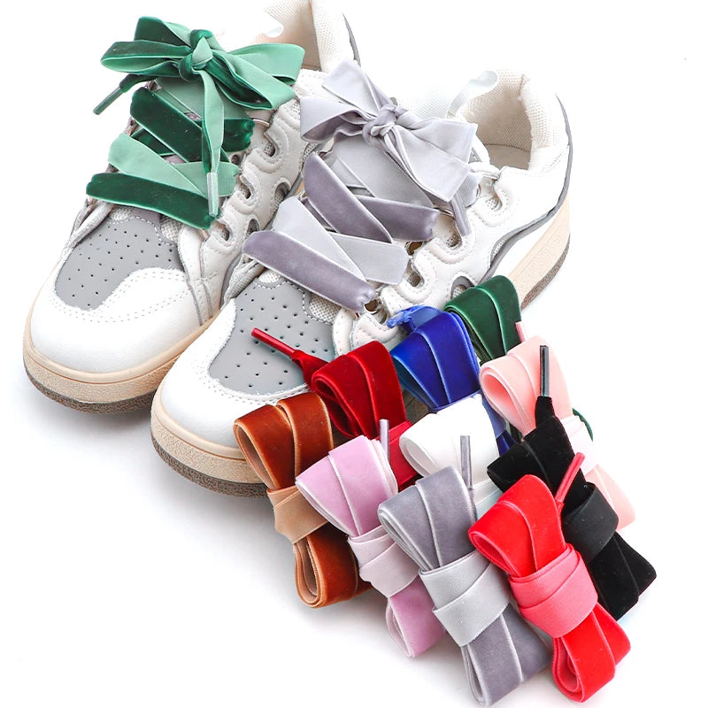 Snow Yarn Satin Flat Shoe Laces
