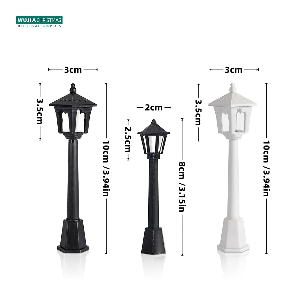 Miniature Street Lamp Plastic Model Lights 6/12pcs