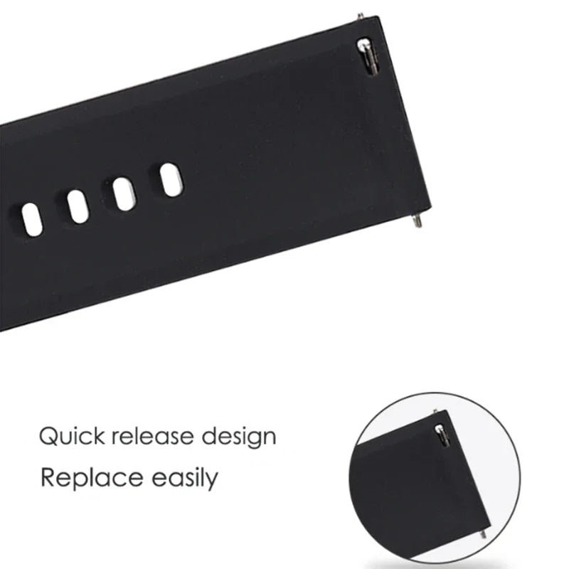 Silicone Watch Strap 20mm 22mm for P22 Smartwatch lifestyle view