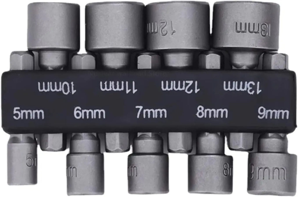 9pcs 5-13mm Hex Socket Nut Driver Screwdriver Set additional angle