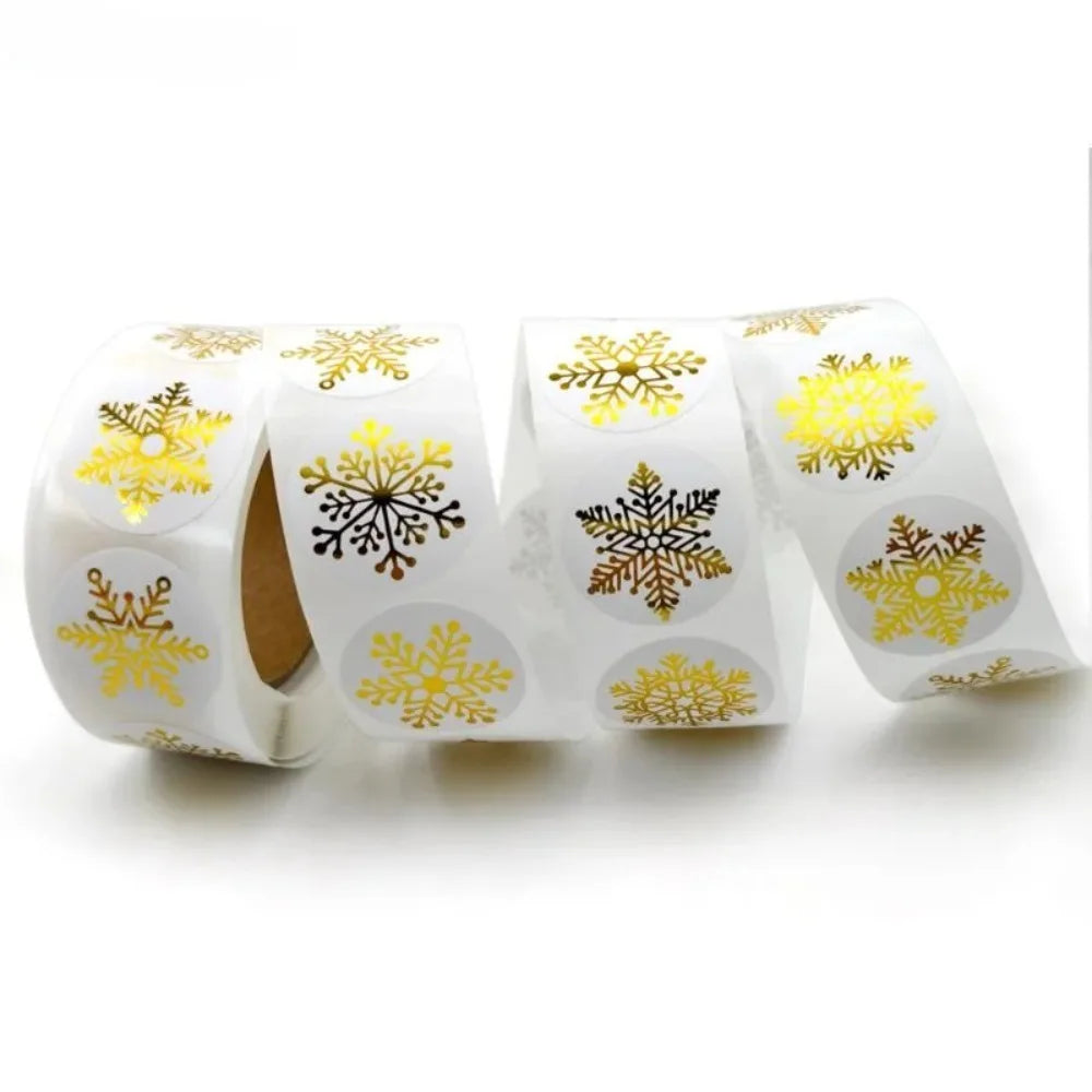 Merry Christmas Stickers Round 1 Inch Self Adhesive