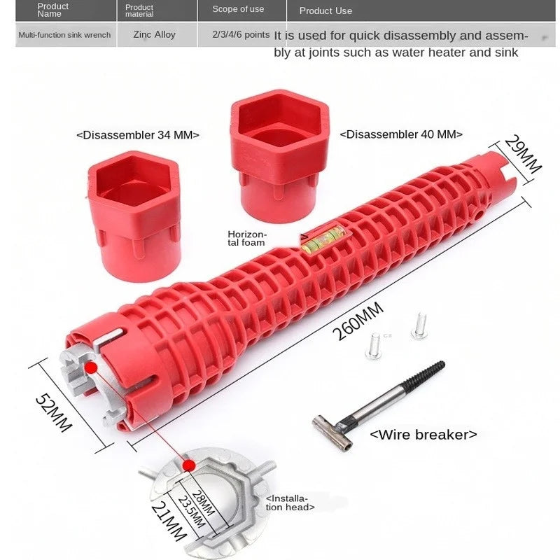 Sanitary Wrench Faucet Sink Pipe Installation Tool close-up view