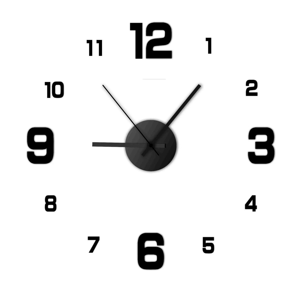 Frameless DIY Wall Clock Silent Acrylic Round Needle alternate view