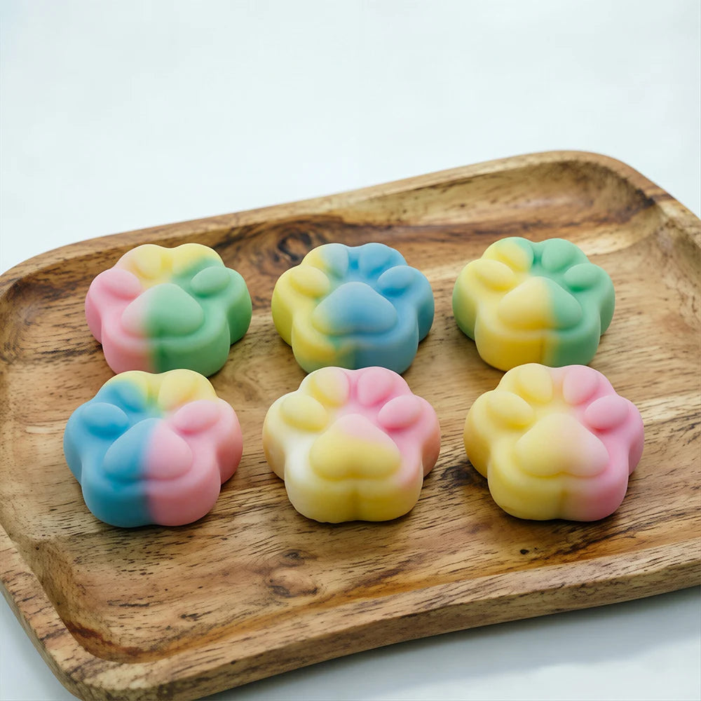 Macaron Cat Paw Squishy Fidget Toy Stress Relief Ball alternate view