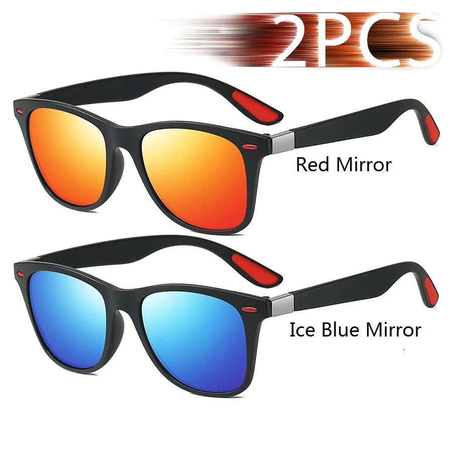 1-2-3PCS Fashion Vintage Square Unisex Driving Fishing Sunglasses Men Women Luxury Bra close-up view