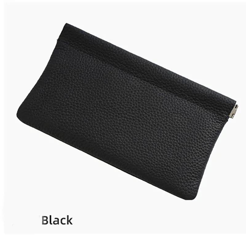 Storage Bag PU Leather For Long Wallet Passport Driver's License Document Holder Data Cable Cosmetic Bag for Women Men