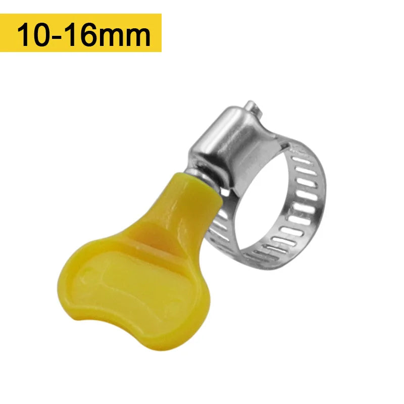 Adjustable Hand Twist Hose Clips 201 Stainless Steel 8-44mm additional angle