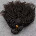 Natural Black Kinky Curly Human Hair Bundles 12-42 Inch Remy