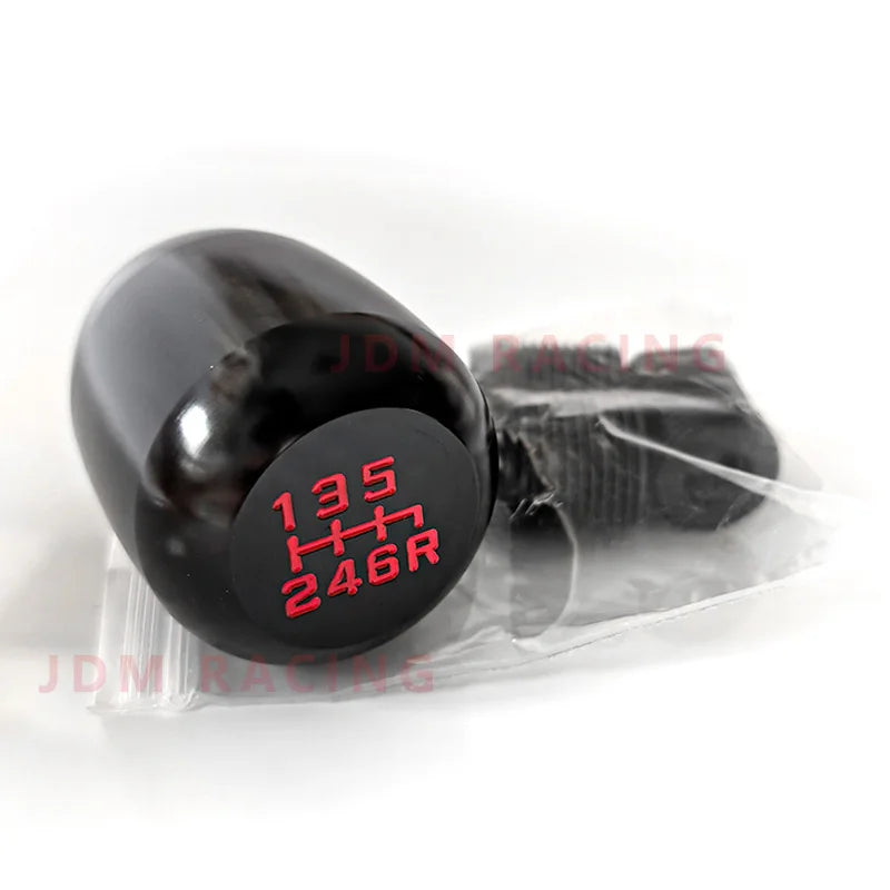 Universal Racing 5/6 Speed Aluminum Car Gear Shifter Knob Black Carbon Manual Transmission Gear Shift Knob Shift Lever Automatic