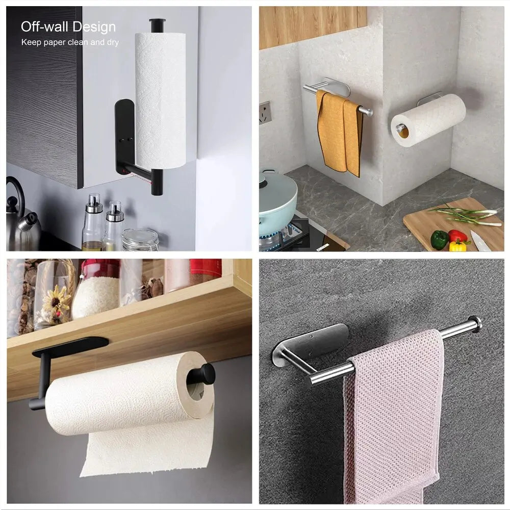 Paper Towel Holder Adhesive Tissue Hanger additional angle