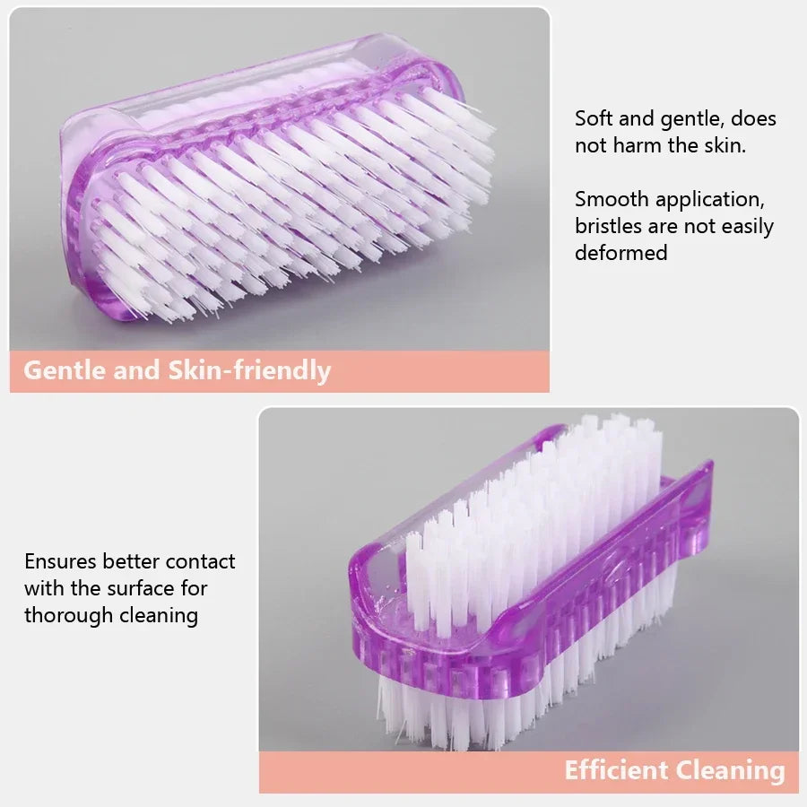Double-Sided Nail Cleaning Brush Manicure & Pedicure Tool for Fingernails And Toenails