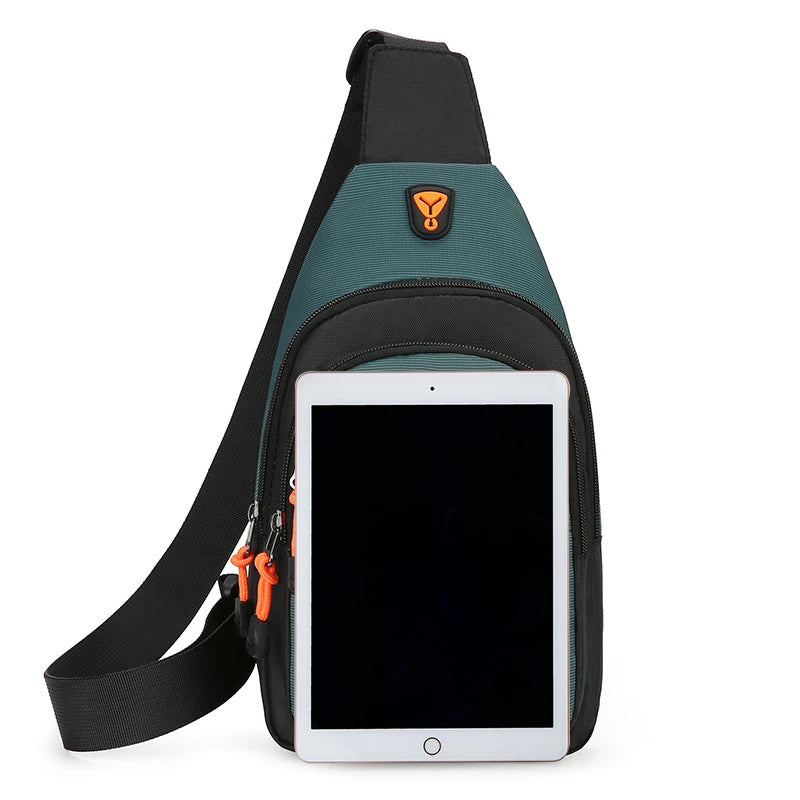 Men's Chest Bag One Shoulder Crossbody Sling Bag lifestyle view