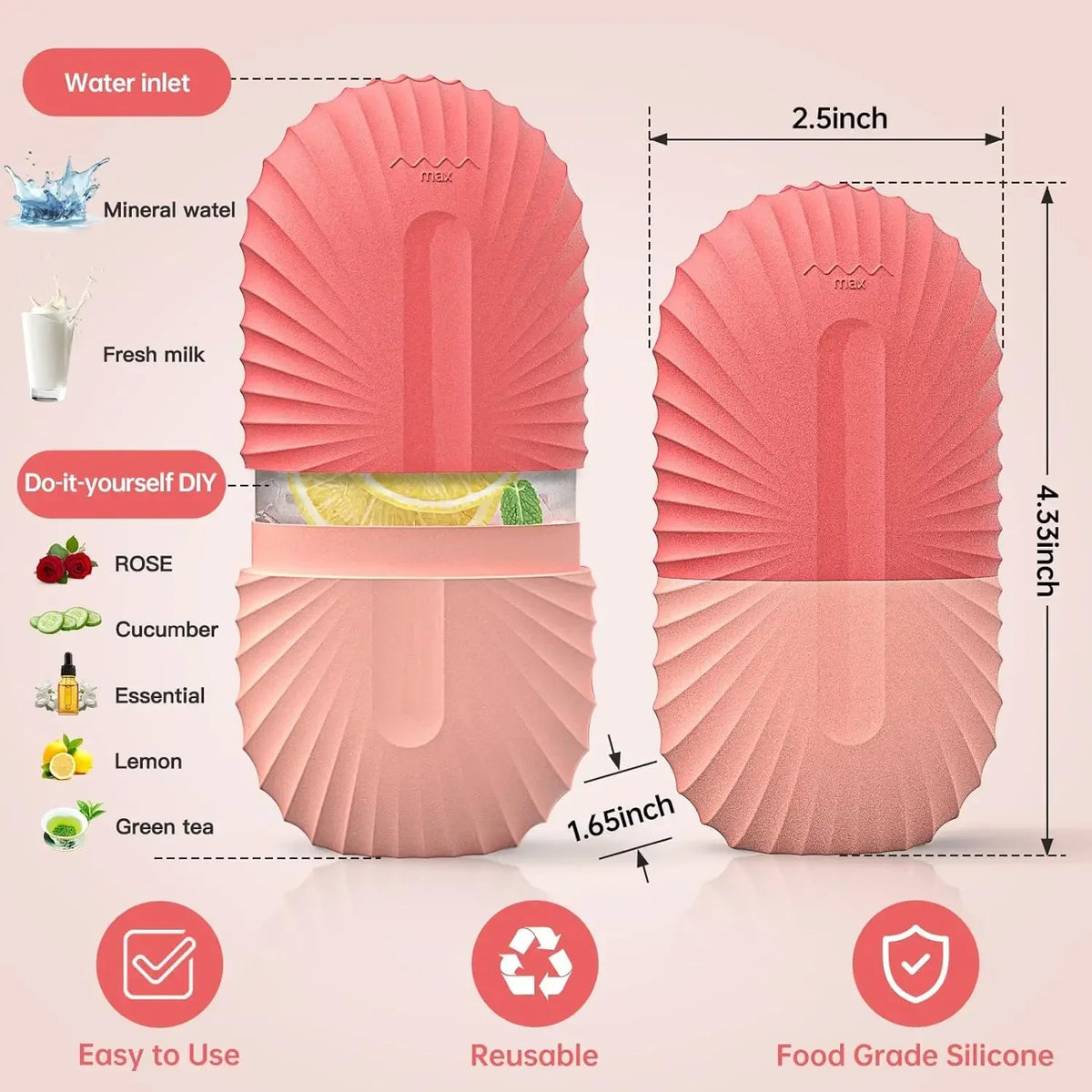 Ice Facial Roller Skin Care Beauty Lifting Contouring Tools Ice Cube Trays Ice Globe lifestyle view