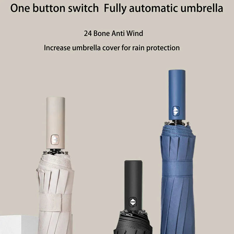 Men's Business 24-Bone Umbrella, Sunny and Rainy Wind-Resistant Umbrella detail view