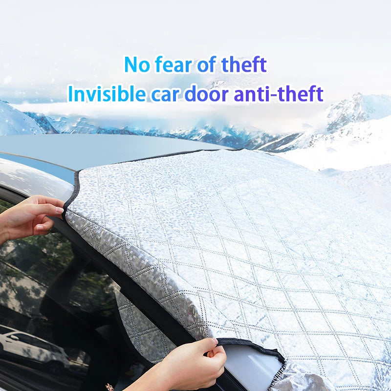 SEAMETAL Car Windshield Snow Cover Winter Waterproof Windscreen Snow Shield Sun Shade Protection Cover Universal for Suv/Sedan