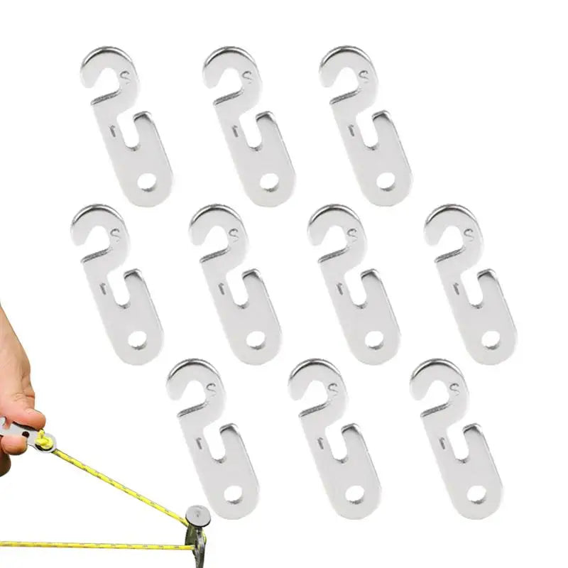10 Pack Aluminum Alloy S Type Camping Tent Rope Tensioner Kit