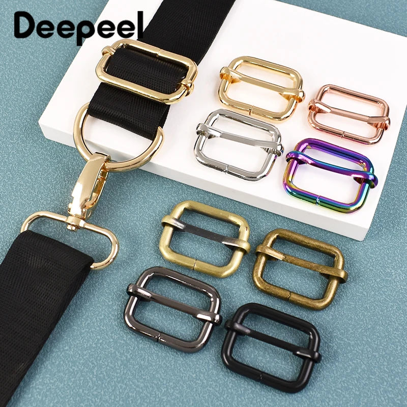 5Pcs 13-50mm Metal Tri-glide Slider Buckle Roller Pin Clasp for Handbag Strap Belt Ad alternate view