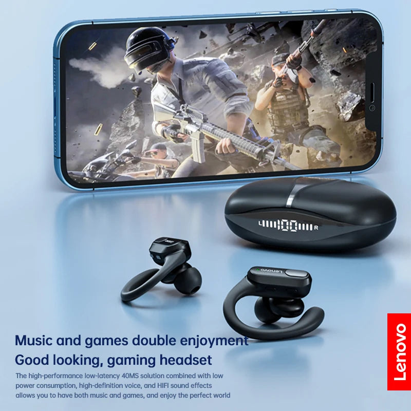 Original Lenovo XT80 Sports Wireless Earphones with Mics, LED Power Display,Hifi Stere close-up view