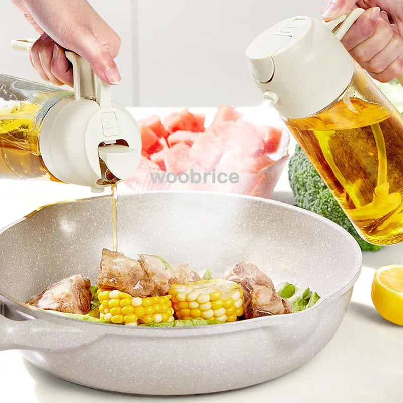 2-in-1 Kitchen Oil Sprayer and Pour Brush 500ml close-up view