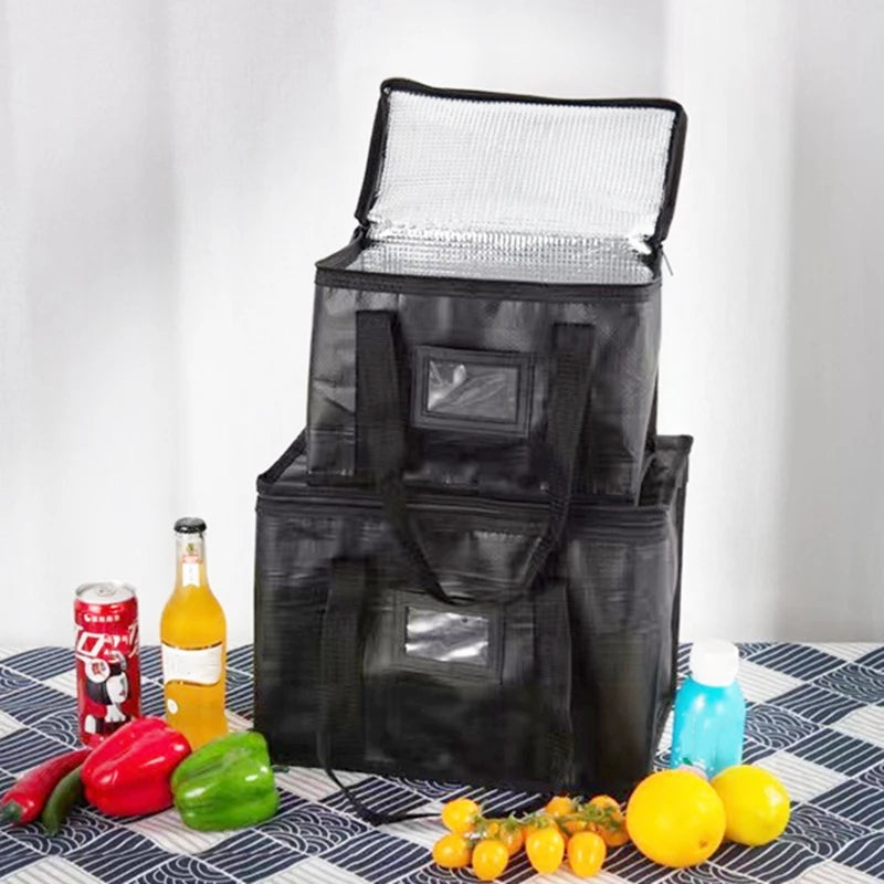 Portable Large Food Delivery Insulated Bags Pizza Takeaway Thermal Warm Cooler Bag Camping Box Thermal Bag Picnic Drink Carrier