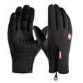 Outdoor Windproof Cold Resistant Gloves Anti Slip Touch Screen Gloves for Driving Hiking Mountaineering Camping Sports