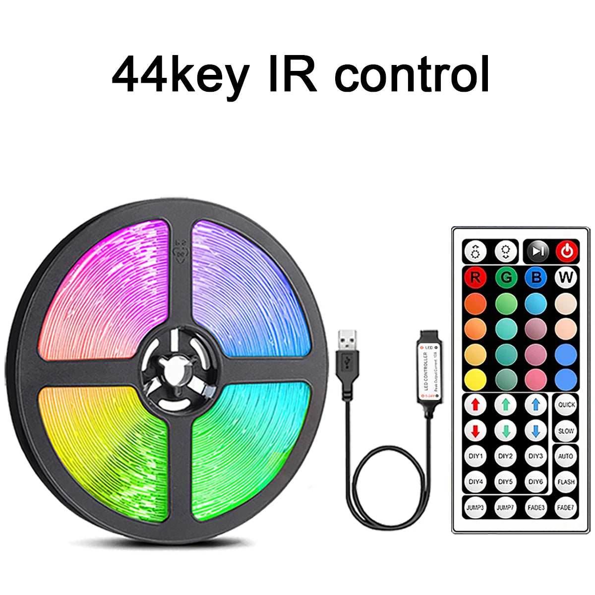 RGB LED Strip Lights 44 Key Remote 5m