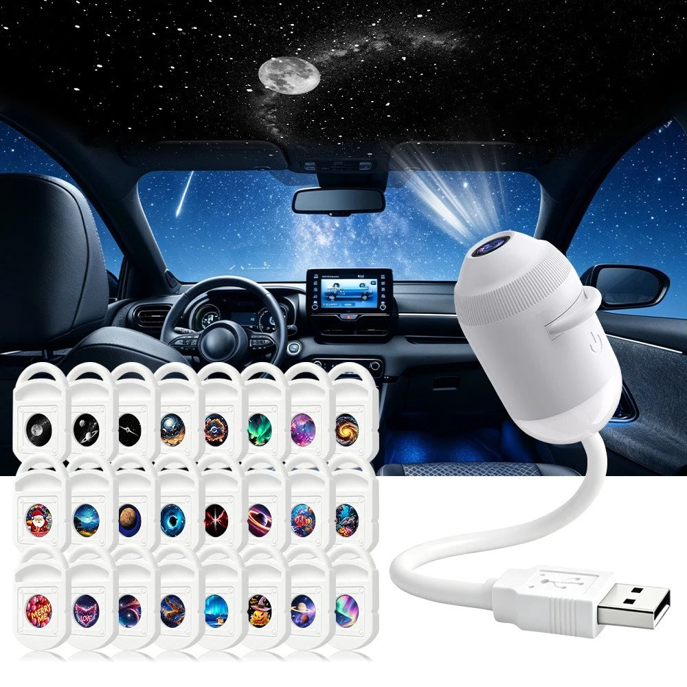 USB Starry Sky Projection Light Portable Galaxy Night Lamp for Bedroom Ceiling Romanti close-up view