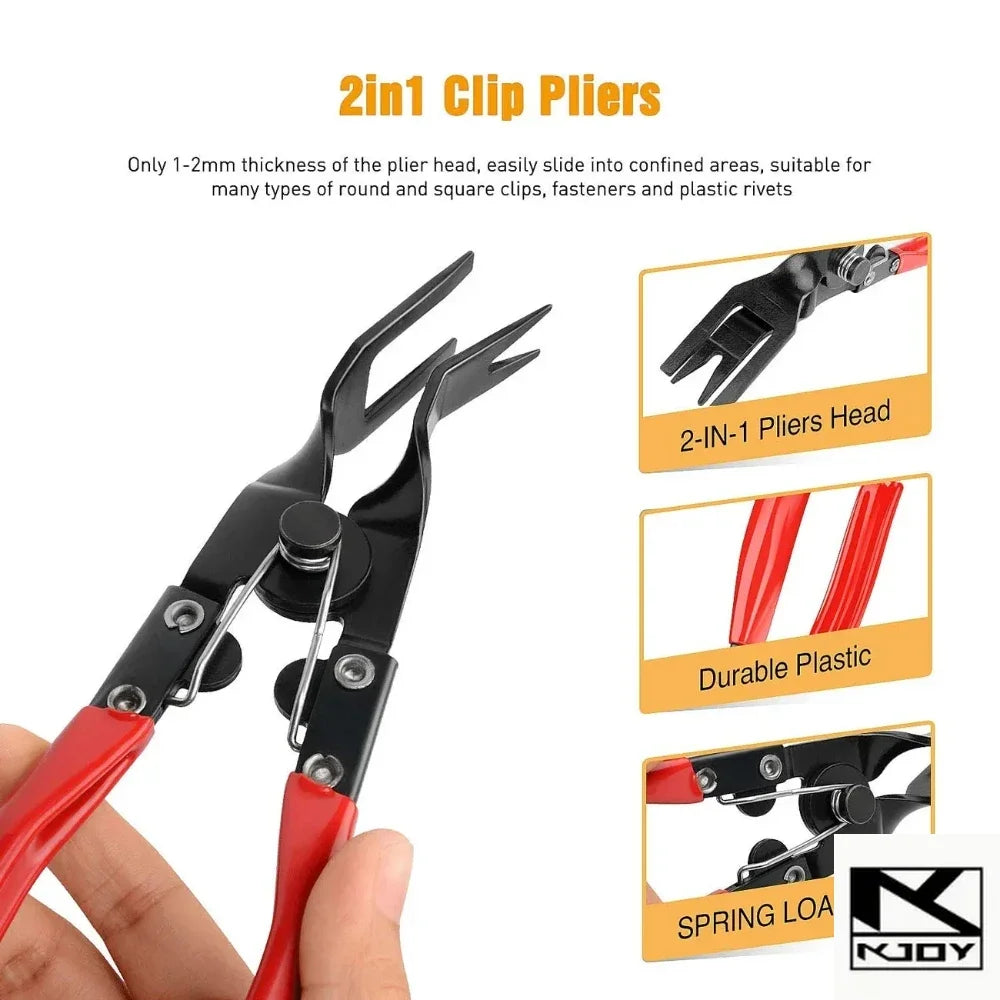 kkjoy Automotive Fastener Push Pin Removal Pliers Trim Pry Tools for Car Interior detail view