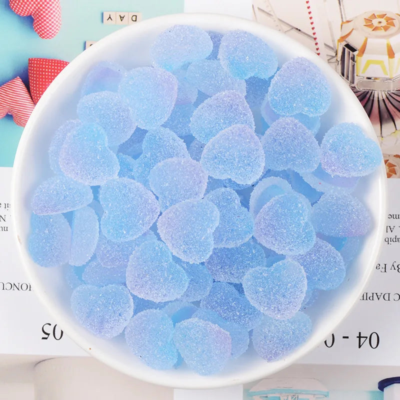 10pcs 3D Gummy Heart Nail Art Charms