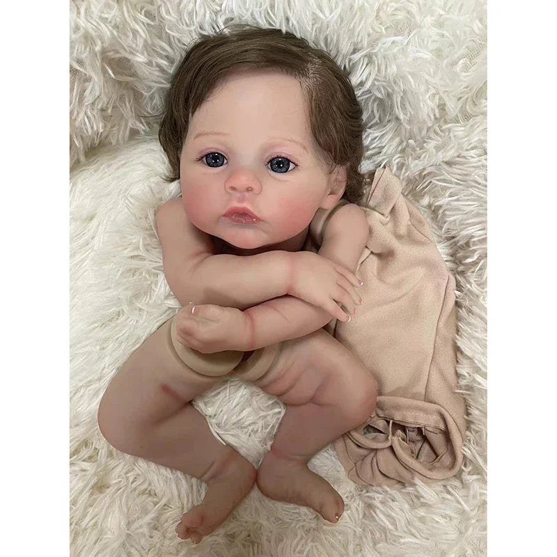 19 Inch 48cm Already Painted Unfinished Doll Kit Meadow with Planting Hair Lifelike DIY Doll Accesso