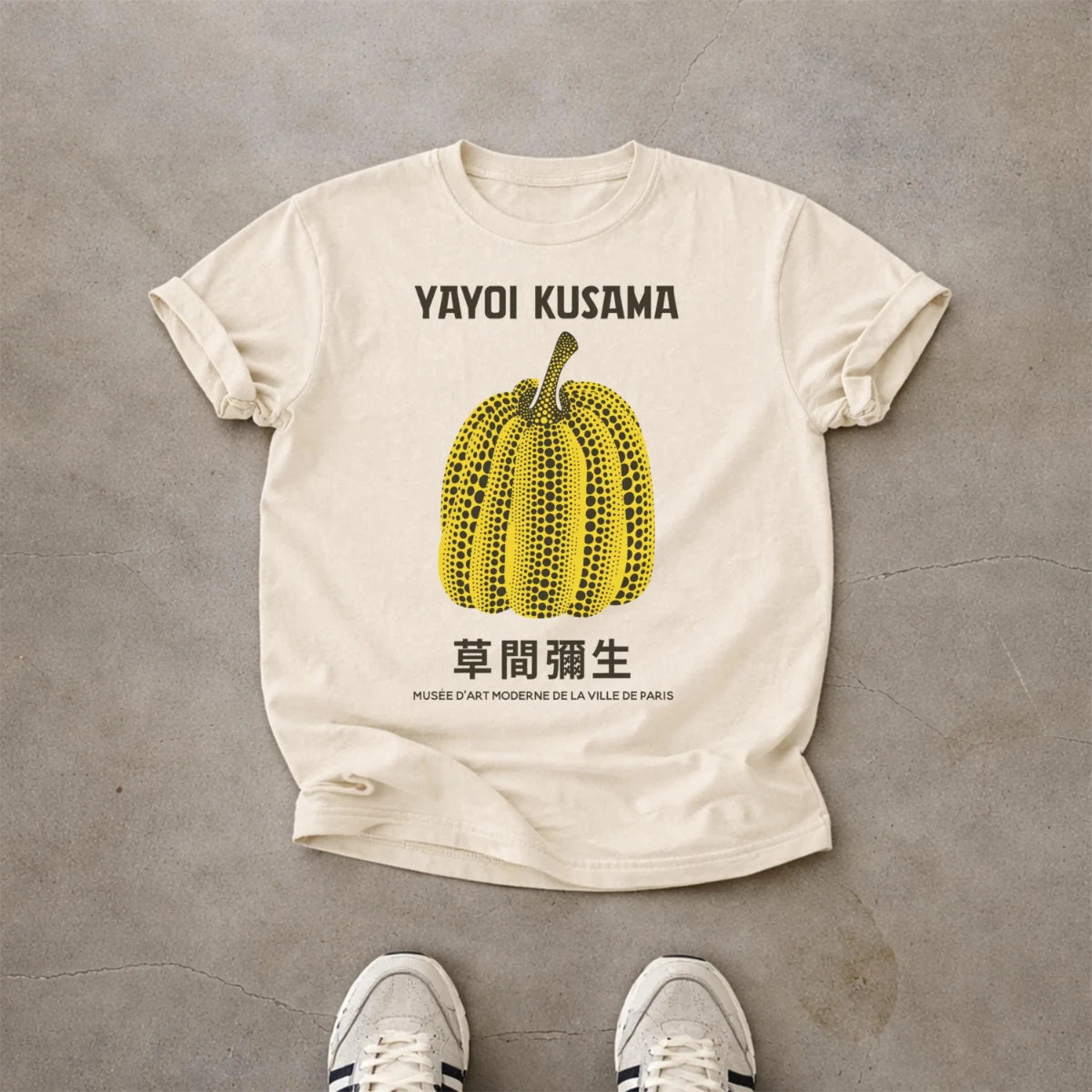 Yayoi Kusama Style T-shirt | Japanese Art Style T-shirt for Women's Casual Daily Ve additional angle