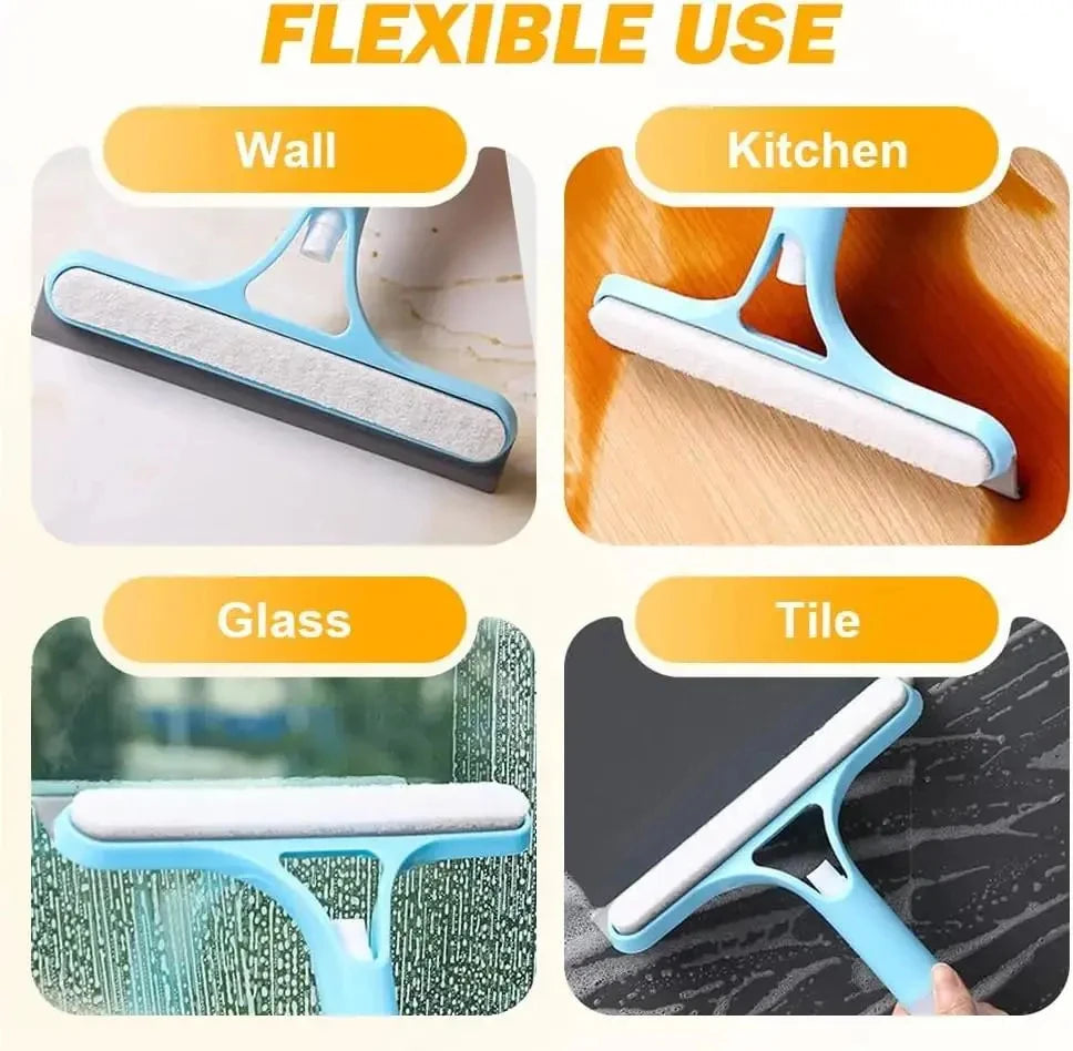 3‑In‑1 Multifunctional Window Cleaner, All‑in‑One Spray‑Scrub‑Squeegee Glass Wiper, Practical Household Cleaning Tool for Mirror, Shower Screen and Car Windows