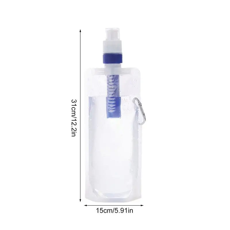 Foldable Water Filter Bottle 1000ml