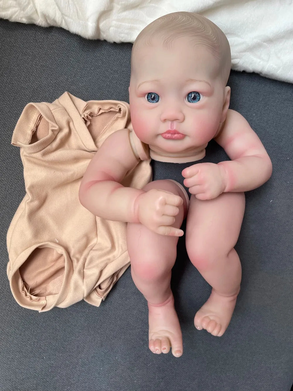 19inch Already Painted Kits Reborn Lali Handmade Reborn Doll Sets Multiple Layers Painti detail view
