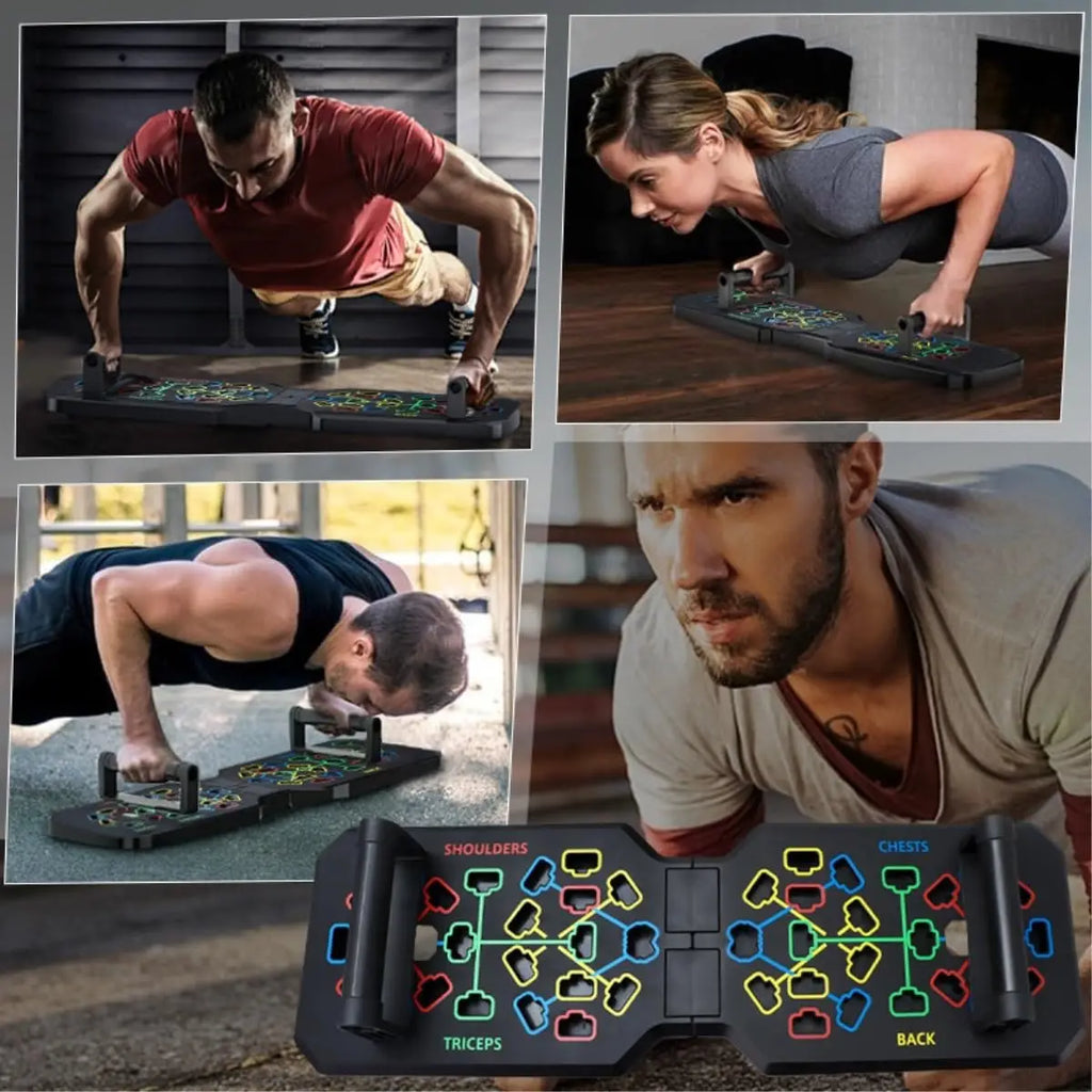 Portable Foldable Push-up Board Set With Handles