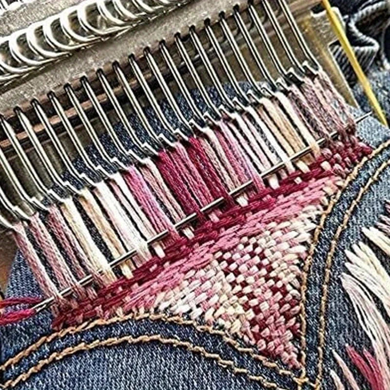 Diy Creative Braiding Patching Machine Hand Knitting Wooden Speed Weve Type Small Loom Tool Stitching and Knitting Loom