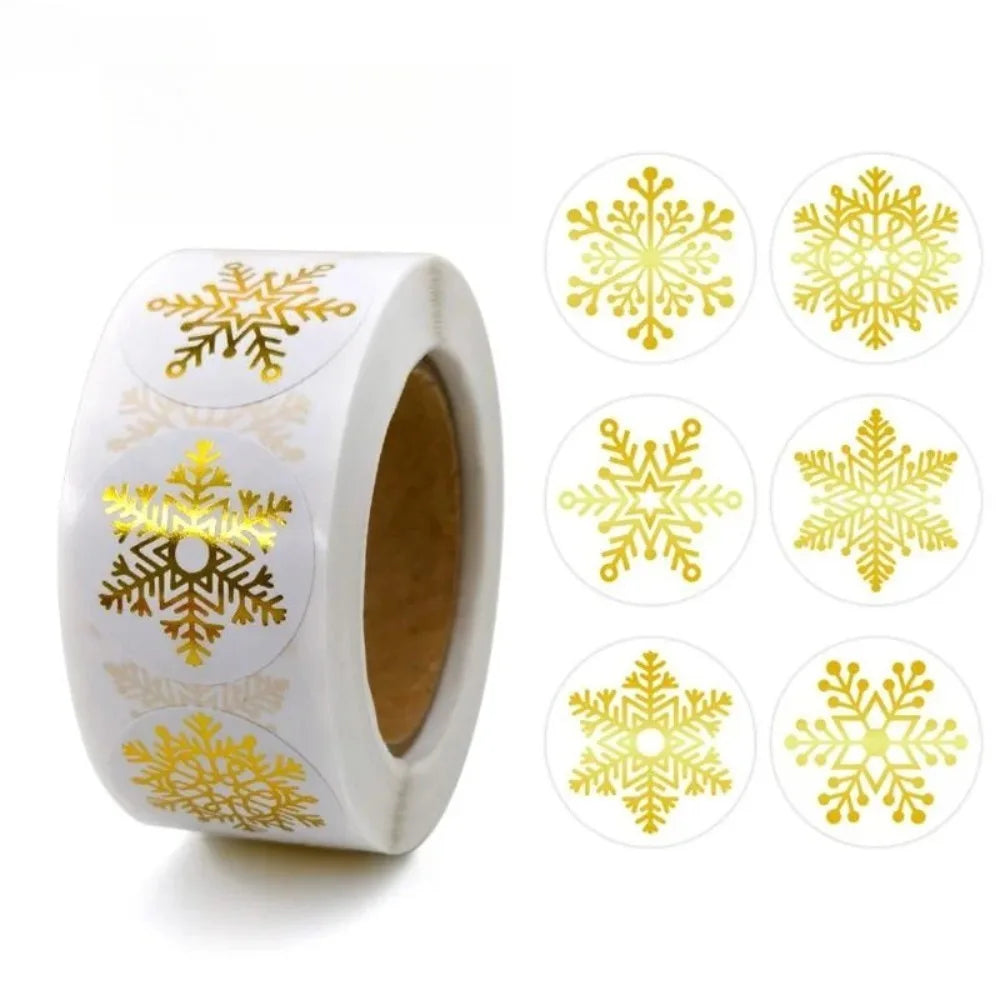 Merry Christmas Stickers Round 1 Inch Self Adhesive