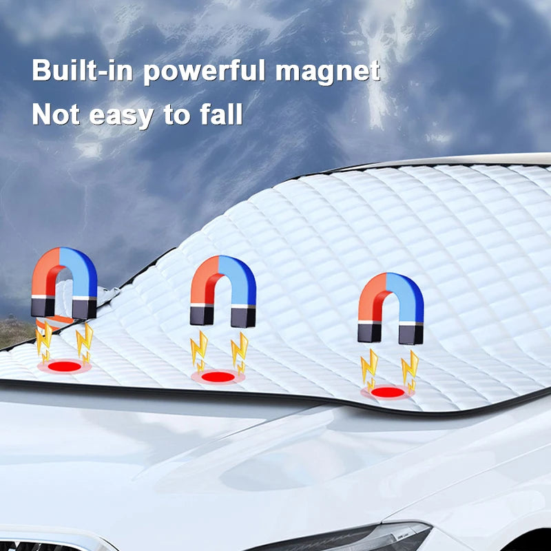 SEAMETAL Car Windshield Snow Cover Winter Waterproof Windscreen Snow Shield Sun Shade Protection Cover Universal for Suv/Sedan