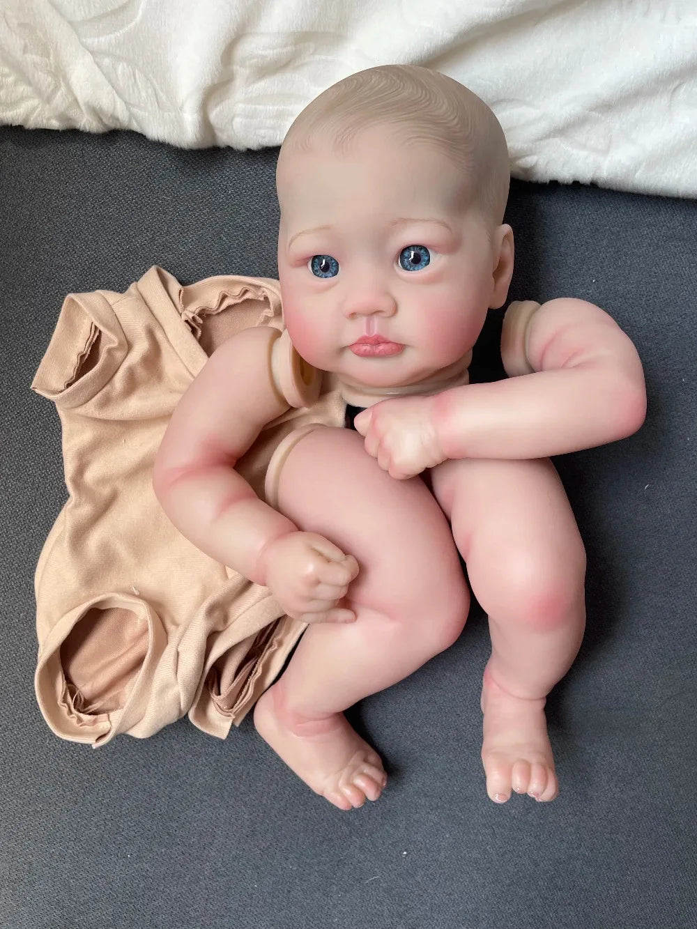 19inch Already Painted Kits Reborn Lali Handmade Reborn Doll Sets Multiple Layers Pai alternate view